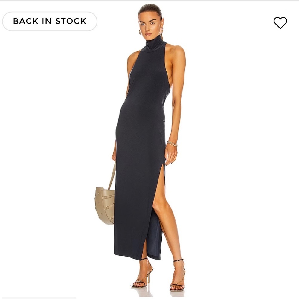 Norma Kamali high neck maxi dress